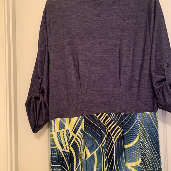 Denim top, multicolor skirt maxi dress - Picture 4 of 9